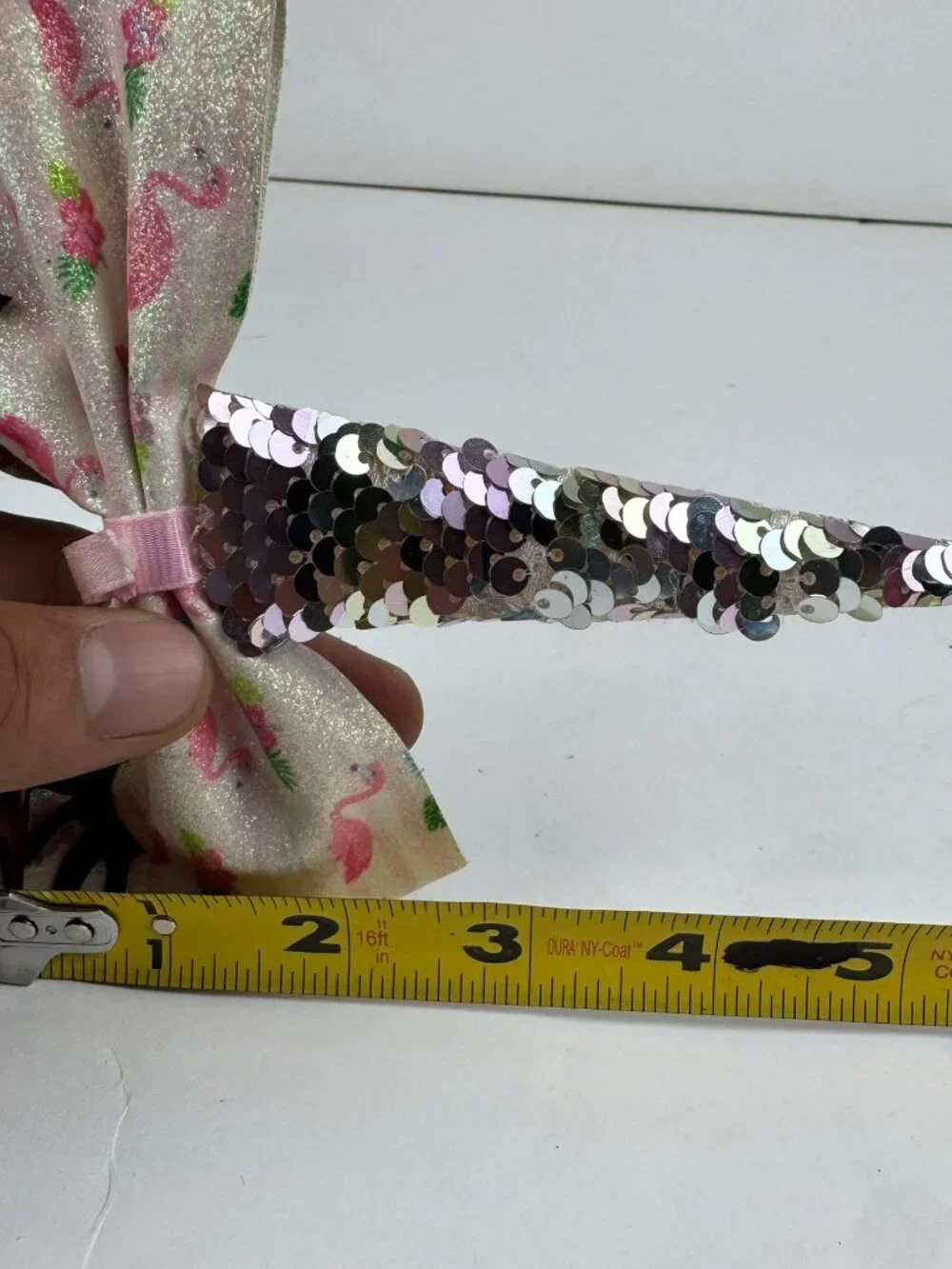 Girls Unicorn Flamingo Hair Bow Sequin Horn Alligator Clip Hair Accessory